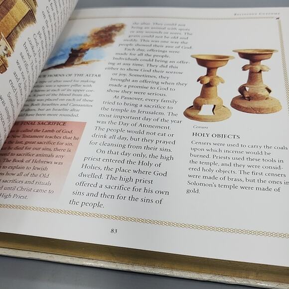 Children’s Book Of The Bible 1998 Vintage Illustrated Gold Edges Made In USA - Picture 13 of 16